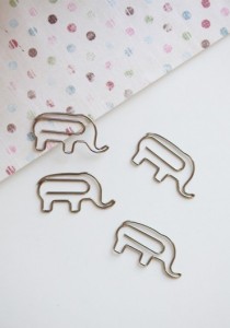 elephant paper clips