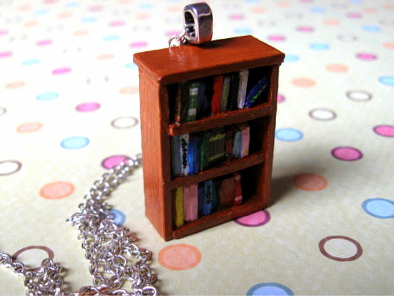 first bookshelf necklace