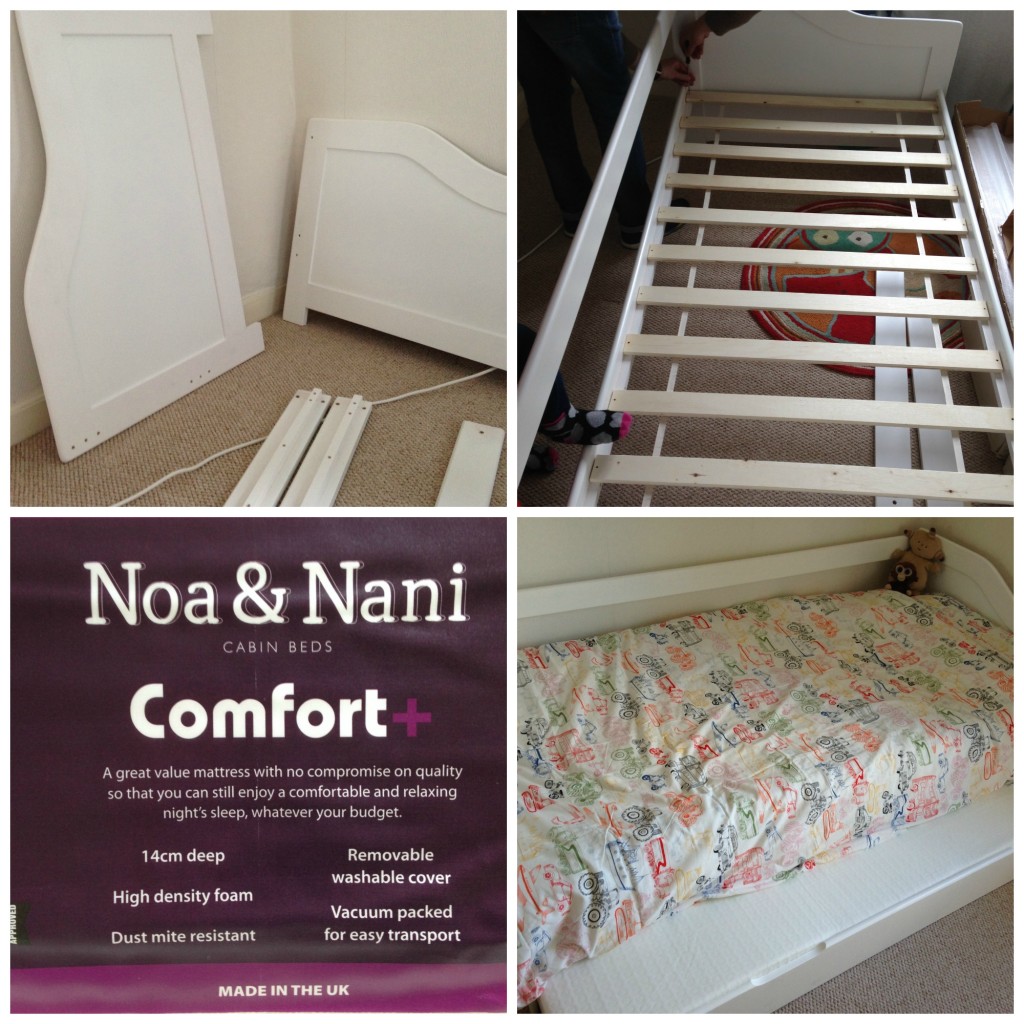 noa and nani bed being assembled