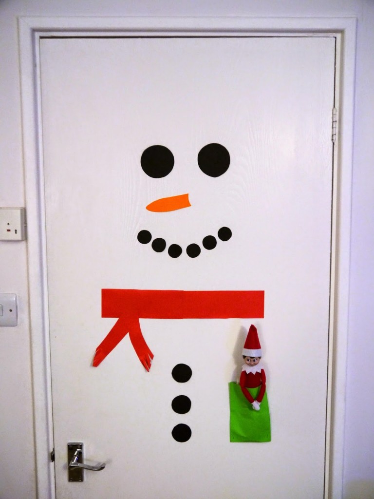 Elf snowman door