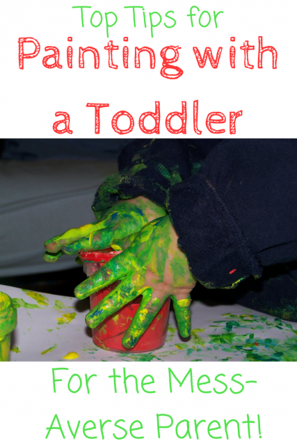 Top Tips for Painting with a Toddler, for the mess-averse parent! These tips for painting with children should make it easier and less messy!
