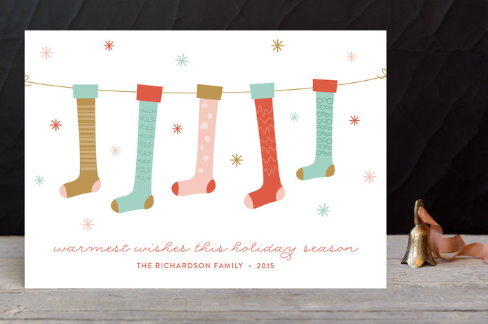 family stockings holiday cards