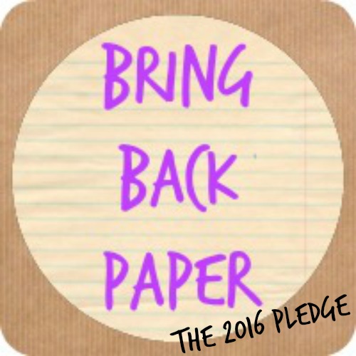Bring Back Paper Pledge