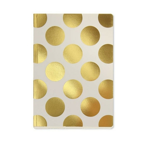 Gold polka dot shimmer A5 notebook
