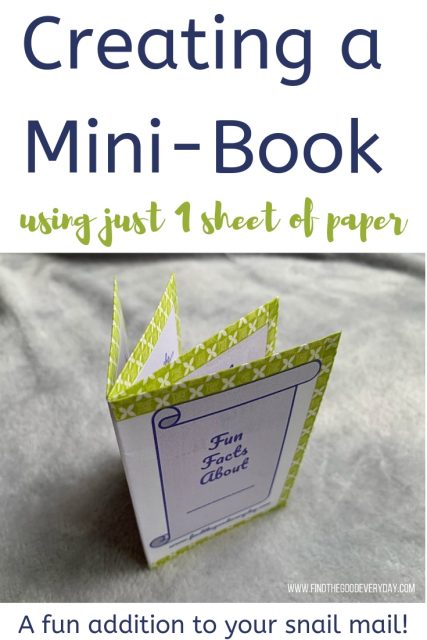 Creating a Mini-Book Using 1 Sheet Of Paper - The Reading Residence