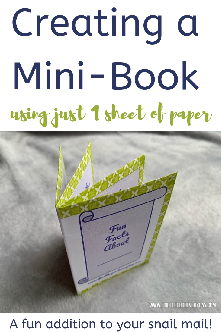 Creating a Mini-Book Using 1 Sheet Of Paper - The Reading Residence