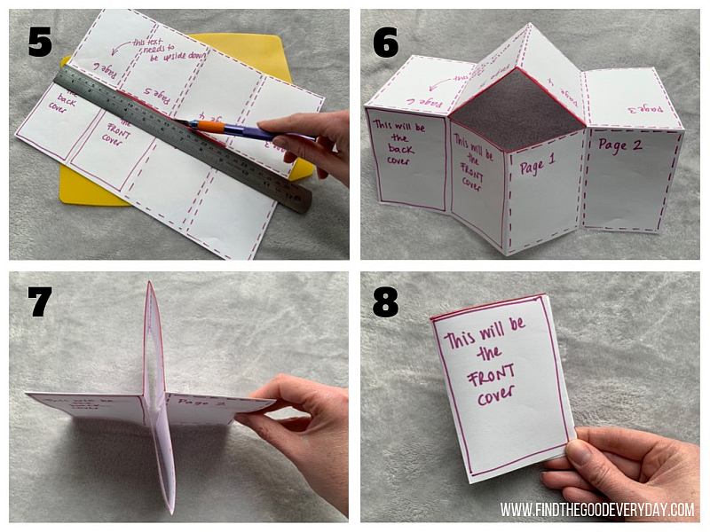 How to Make a Quick and Easy 8 Page Mini-Book From One Piece of Paper 